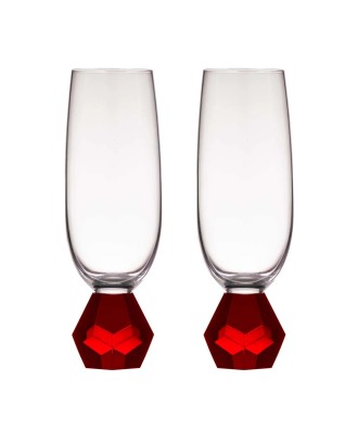 Set 2 pahare pentru sampanie, Zhara Ruby - SIMONA'S COOKSHOP